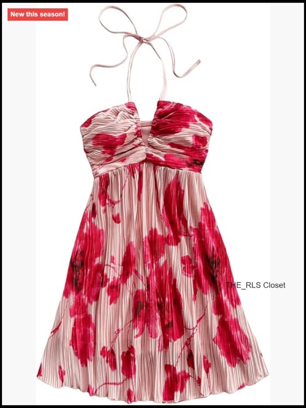 Tie Dye Halter Backless Sleeveless A Line Summer Sundress